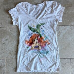 Disney White Ariel Short Sleeve Tee